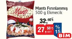 EKMECİK MANTI FIRINLANMIŞ 500 G fiyat ve kampanya bilgisi